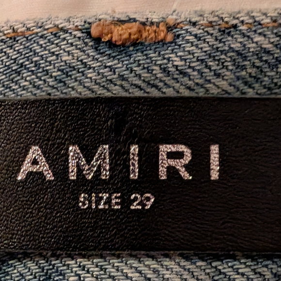 AMIRI Light Blue Released Hem Size 29 Button Fly 90s Men Jeans With Box - Picture 10 of 17